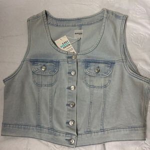 Women's Kensie Jeans Light Blue Denim Vest Size XL